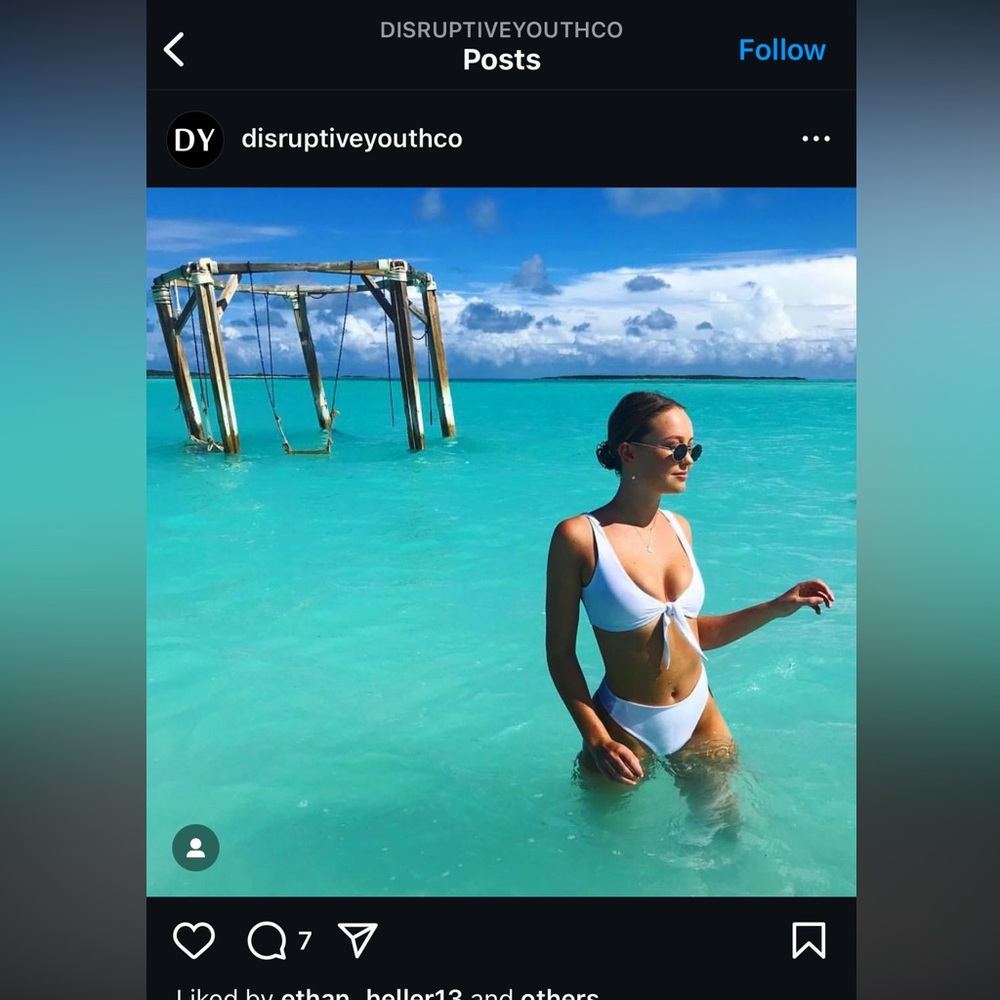 Disruptive Youth White Bikini Top